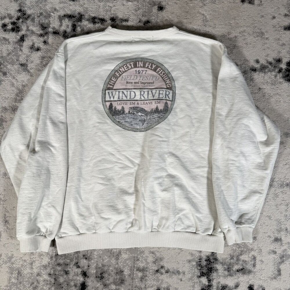 White Graphic Crewneck Sweatshirt -